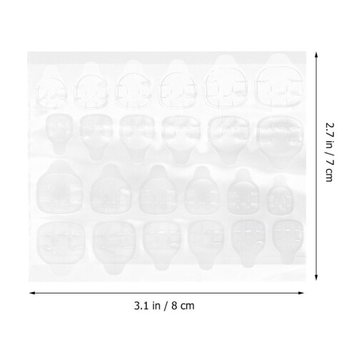 20 double-sided transparent adhesive stickers for artificial nails 1