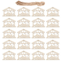 Conjunto de belén de 20 piezas, 3D, beige