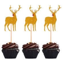 20 kerstcupcakeversieringen in de vorm van fruitspiesjes voor de feestdagen