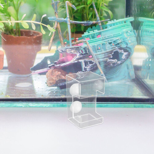 2 automatic fish feeders with suction cup, feeding ring for aquarium 2