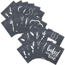 24-delige tegelstickers, keramiek, PVC-accessoires