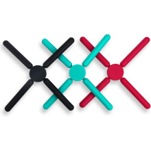 Suportes de silicone dobráveis e antiderrapantes, com isolamento térmico para uma cozinha segura e elegante, otimizando o espaço.