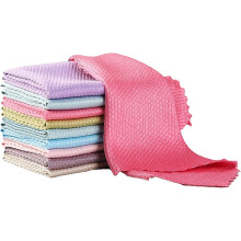 Herbruikbare microvezel schoonmaakdoek voor keuken en badkamer, pluisvrije handdoek met visschubdesign, streeploze multifunctionele poetsdoek voor