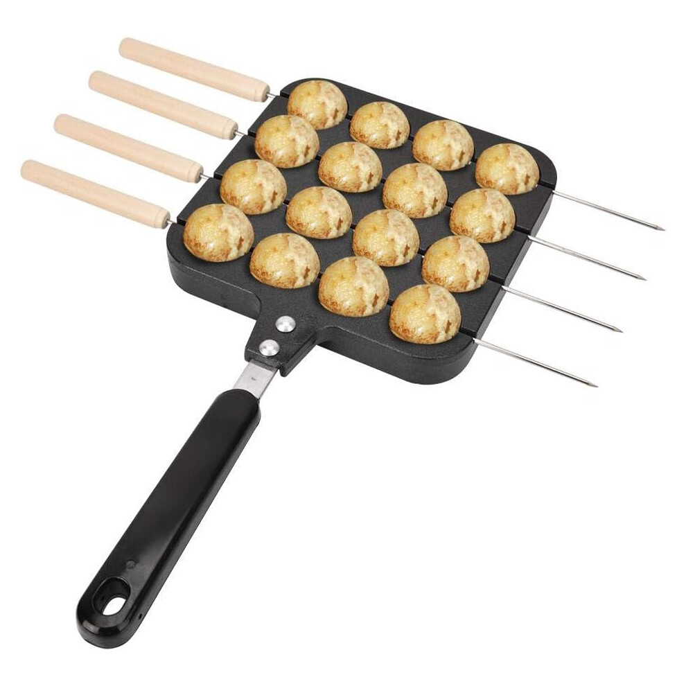 Your Versatile Kitchen Companion, 16-Hole Takoyaki Pan With Non-Stick Coating, Durable High-Quality Aluminum For Fast And Efficient Cooking-image-OPC-PMXHQ2Q-NEW