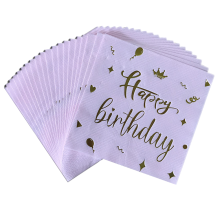 Artículos para fiestas con diseño de unicornio, vajilla de cumpleaños, servilletas duraderas, material reciclable, servilletas desechables