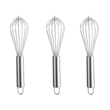 Professionelle Schneebesen aus Ballondraht, ergonomisches Edelstahl-Schneebesen-Set für die Küche, perfekt zum Mischen, Schlagen, Backen und