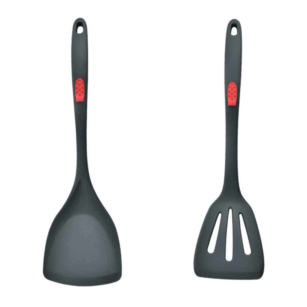 Professional Silicone Spatula Set, Flexible Silicone Head Ensures Easy to Clean, Nonstick, and Perfect for Cooking, Serving, Preparing Entrees, Main C-image-OPC-PMXHQ5Z-NEW