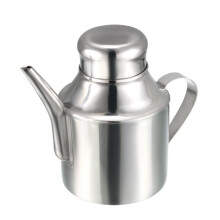 Dreieckige Ölflasche aus Edelstahl mit Ausgießer, vielseitig einsetzbares Küchenutensil für Olivenöl, Essig, Saft und Wein, kompakter und