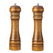 Uniwersalny młynek do soli i pieprzu, elegancki młynek do pieprzu, styl retro, drewniany młynek do pieprzu z regulowaną grubością mielenia,