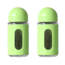 Elegante Gewürzaufbewahrung, bleifreie Glasflasche mit Edelstahlbehältern, modernes Design, luftdichte Behälter für Ihre Küche und Speisekammer