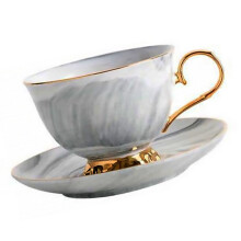 Keramik-Kaffeetasse 250 ml mit Untertasse, Milchbecher, Saftbecher