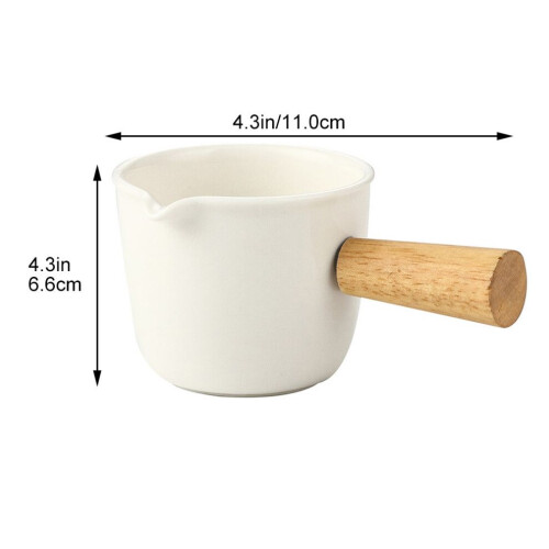 Cerámica con asa para espumar espresso y leche. 1