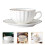 Kaffeetasse mit Untertasse, Teebecher aus feiner Keramik 4