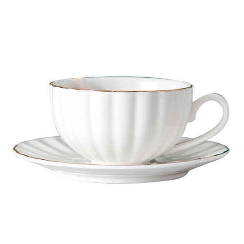 Kaffeetasse mit Untertasse, Teebecher aus feiner Keramik 1