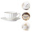 Kaffeetasse mit Untertasse, Teebecher aus feiner Keramik 5