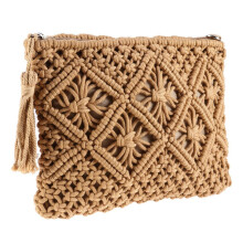 Khakifarbene Clutch für Damen, 25 x 20 cm