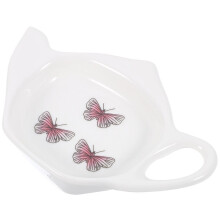 Bandeja de goteo de cerámica para bolsitas de té, reutilizable, con forma de tetera