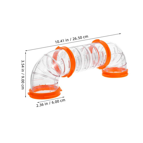 Smådjursrör, hamsterrörset, orange ABS 2