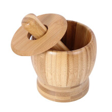 Knoblauchpresse mit Stößel, Küchenmühle mit Deckel