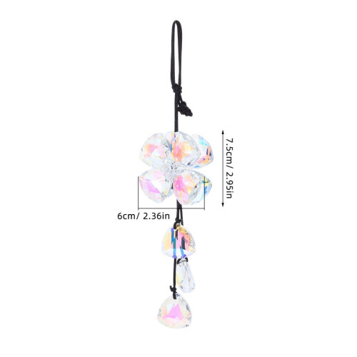 crystal car pendant, colorful white 2