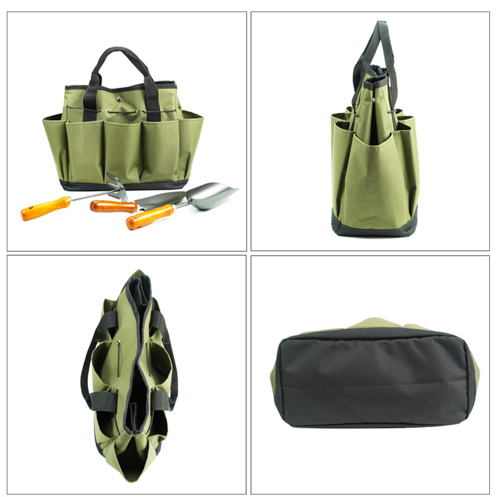 8-Pocket Gardening Tote Bag Hand Tool Storage Lawn Yard Bag Carrier 9451360311762