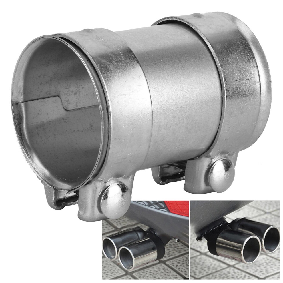 3Inch 76Mm Exhaust Pipe Joiner Double Clamp Galvanized Steel Sleeve 8771360312301