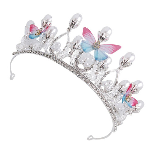 Haarreif mit Krone für Mädchen, Haaraccessoire silber, 1