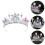 Haarreif mit Krone für Mädchen, Haaraccessoire silber, 1 5