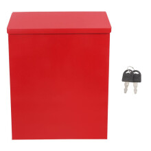 Boîte aux lettres rouge, 1 unité, 11,6 x 8,5 x 2,6 pouces, en fer, pour fixation murale