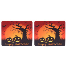 2 Halloween-Mauspads mit gruseligen Kürbissen, Gummibasis