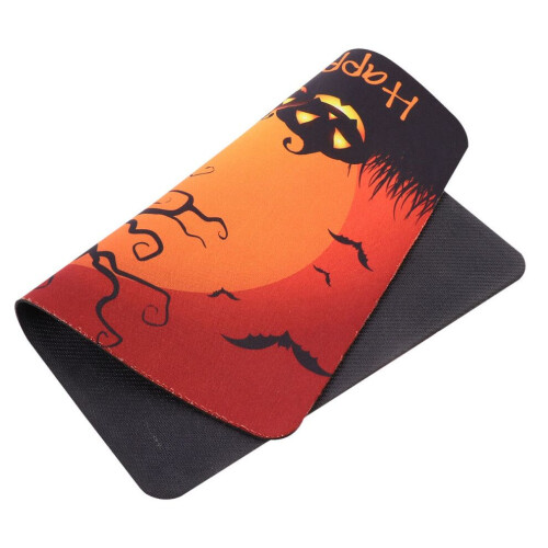 2 Halloween mousepads with spooky pumpkins, rubber base 2