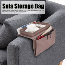 Coffee Armchair Couch Bag with Cup Holder Tray & 4 Storage Pockets