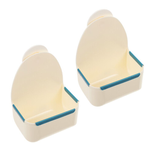 2 hanging plastic food containers for pets