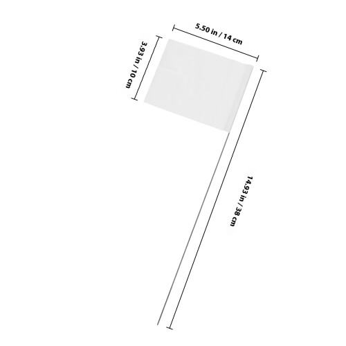 24 Pcs Wire Flags For Marking The Ground Utility Yard White 1