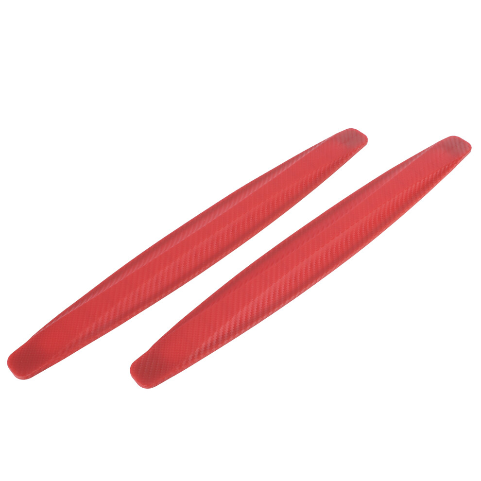 Universal Rubber Car Corner Lip Bumper Edge Protector, Anti-Scratch Red 9371360318816