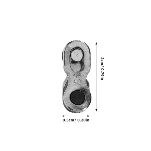 Mlins 8 fietskettingsluiting 2,00x2,00x0,50cm zilver 1