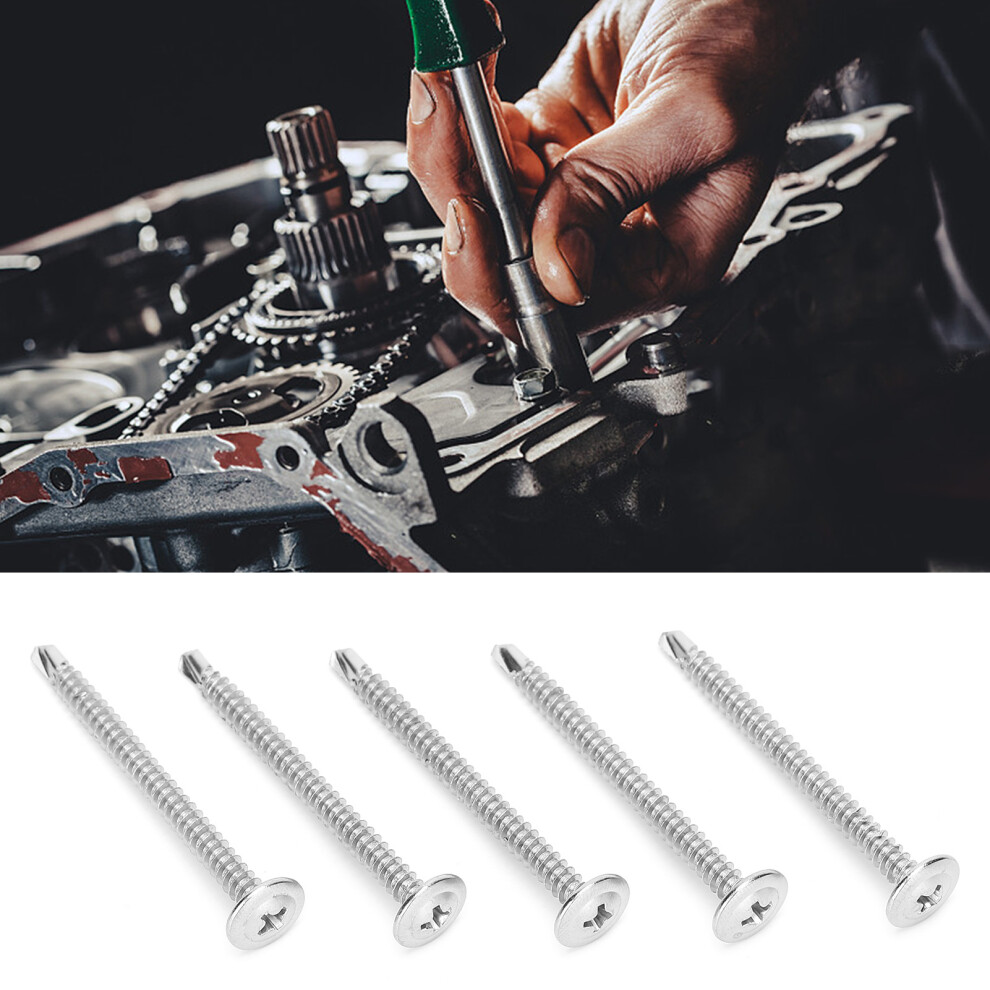 250Pcs M4.2x50mm Self Tapping Screws Stainless Steel Rustproof 8031360319985