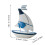 Scheepsmodel, wit, 2 stuks, 3,34 x 0,98 x 4,13 inch 2