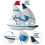 Scheepsmodel, wit, 2 stuks, 3,34 x 0,98 x 4,13 inch 5