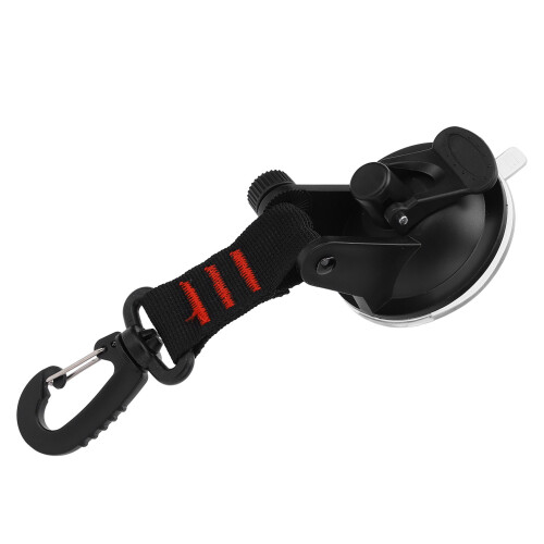 3Pcs Reusable Red Suction Cup Hooks with 360 Rotation for Camping 2