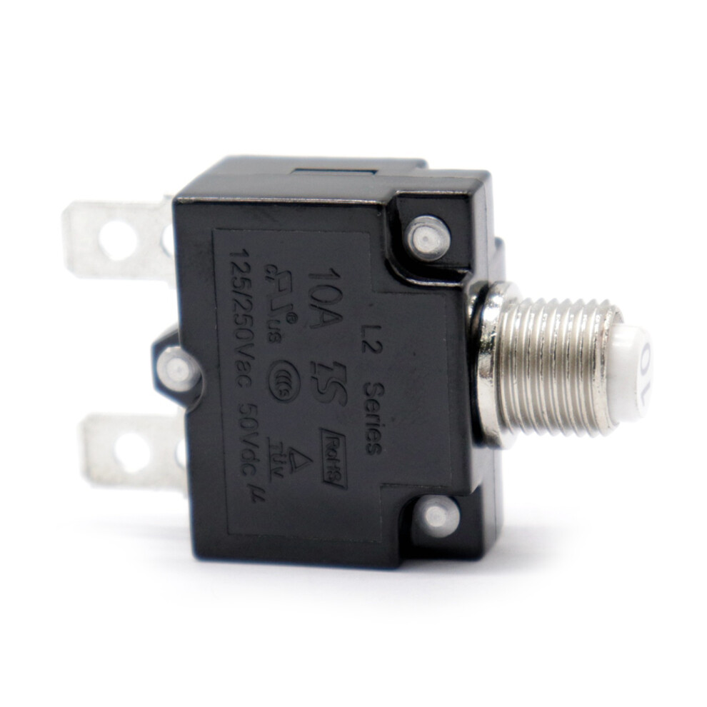 Ac 125/250V 10A Reset Thermal Circuit Breaker Overload Protector Black 4011360323209
