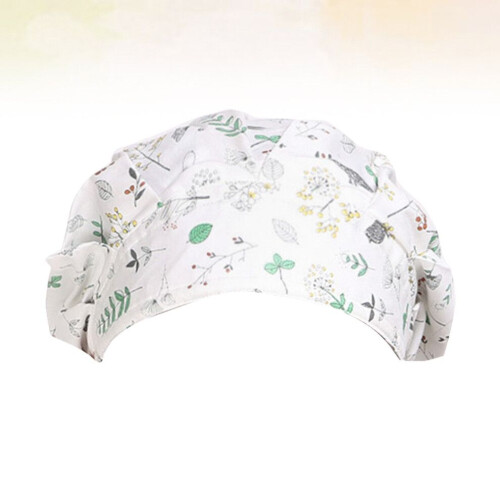 Nursing hat with rabbit leaf print, adjustable, for 1