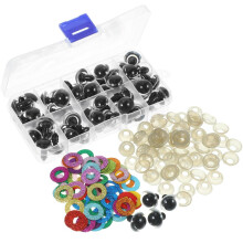 Pluche poppenogen 60 stuks 0,63 inch Diverse kleuren