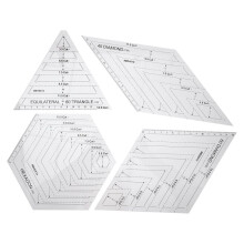 Regentropfen 4-teiliges Schablonen-Patchwork-Lineal-Bastelwerkzeug-Set