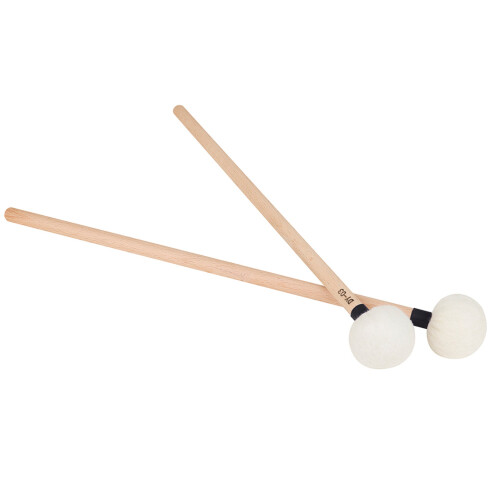 2 unidades de baquetas de fieltro con mango de madera para percusión