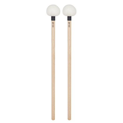 2 unidades de baquetas de fieltro con mango de madera para percusión 1