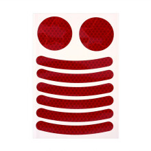 Reflecterende stickers voor de spaken van kinderfietsen, rood