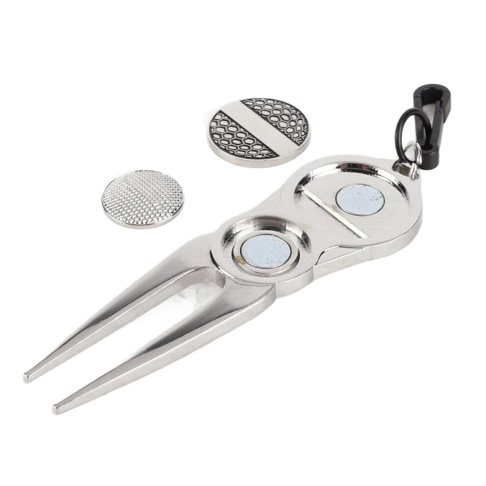 Green Portable Divot Tool Putting Fork With Ball Marker