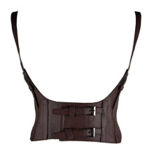 Fashion Punk Waist Belt Gothic Leather Adjustable Body Harness For Rave Party Cosplay Halloween Accessory Brown One Size