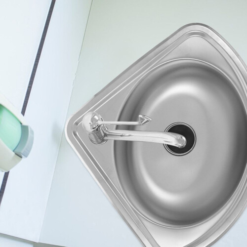 Handfat för husbil, liten väggmonterad hörnmodell 2
